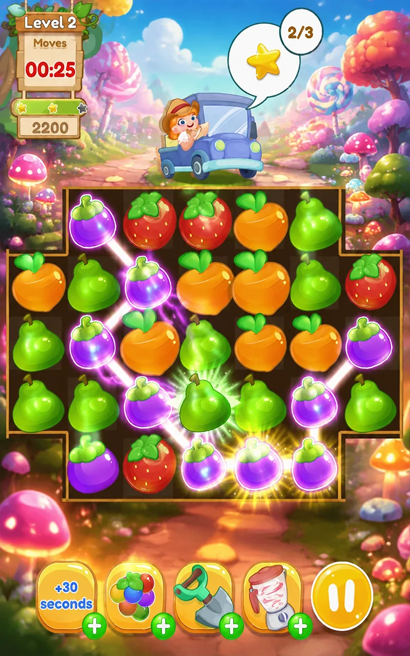 Fruitveil Orchard match gameplay